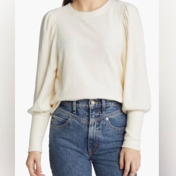 Madewell Tops - NWOT Madewell Women's Fleece Brushed Puff-Sleeve